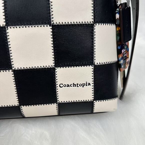 Coach Alter Ego Shoulder Bag In Checkerboard Upcrafted Leather Coachtopia CBE00 - Picture 8 of 9
